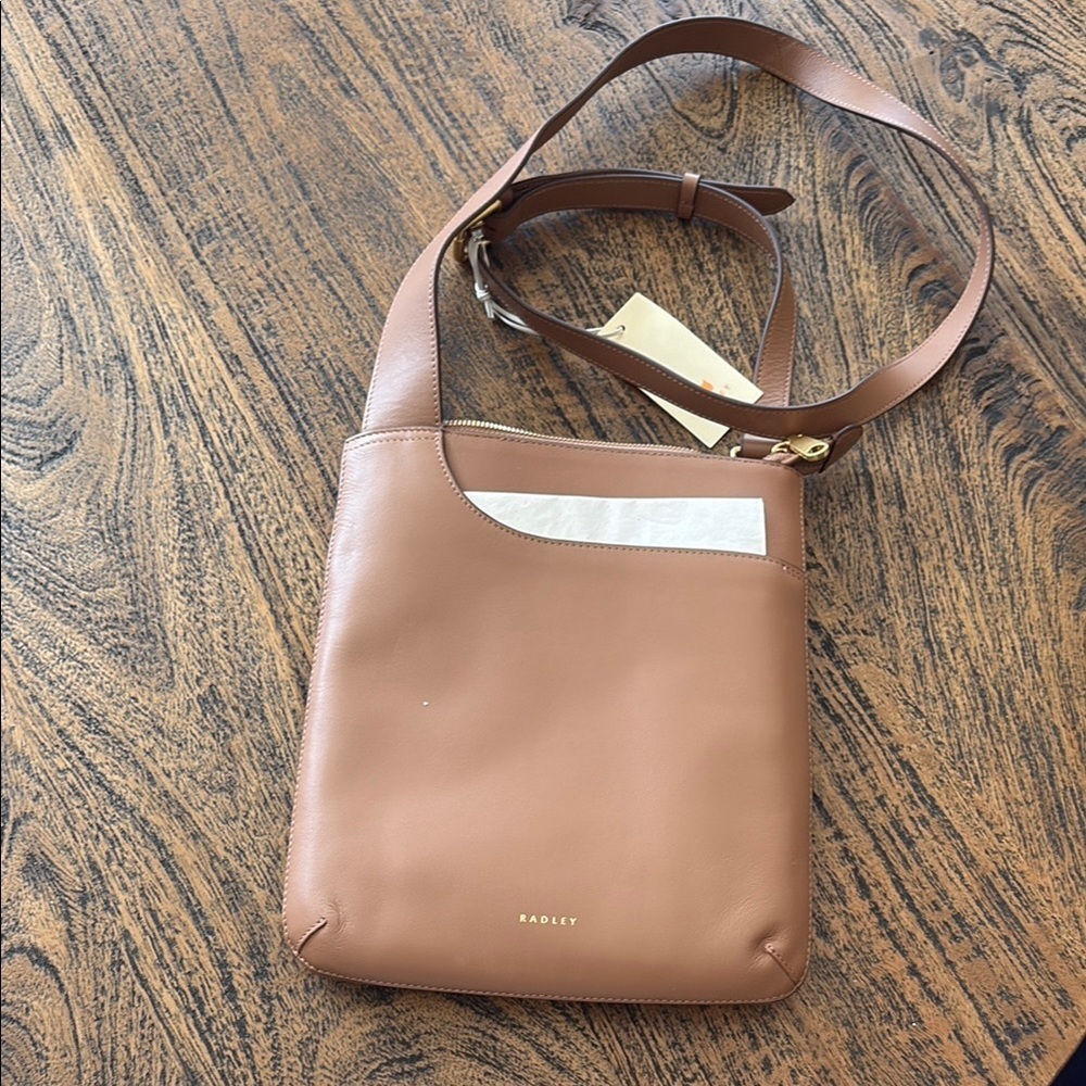 RADLEY LONDON Tan Crossbody Bag with Minimalist Design